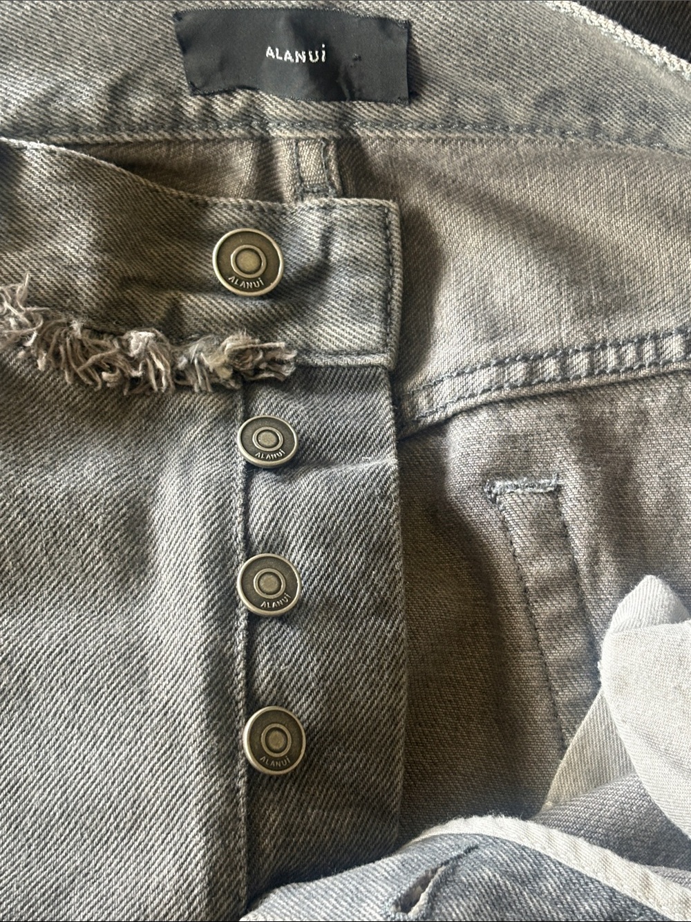 Alanui Made in Italy Free Horizons Jeans Grey Size 26 - Picture 16 of 16